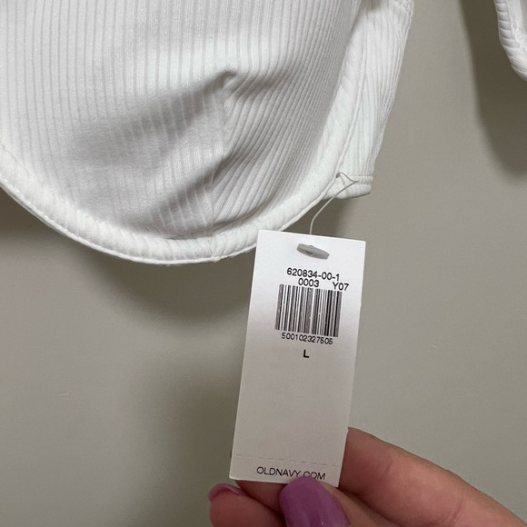 Old Navy white ribbed bathing suit set NWT - Picture 3 of 6